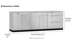 NewAge Outdoor Kitchen - 3 PC Outdoor Kitchen Cabinet Set in Stainless Steel