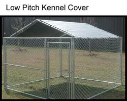 King Canopy 10x10 Kennel Cover - 9'7" x 9'7" X 2' - Steel Frame 1 3/8" - Silver Taro - Clamps to Dog Kennel. Dog Kennel is not included