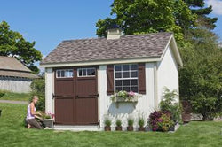 Colonial Pinehurst Wood Shed Kit (with Pre-Cut Parts)