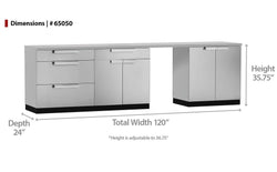 NewAge Outdoor Kitchen - 5 PC Outdoor Kitchen Set in Stainless Steel