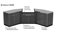NewAge Outdoor Kitchen - 5 PC Outdoor Kitchen Set in Aluminum