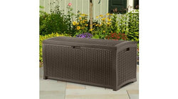 Suncast 73 Gallon Resin Wicker Deck Box