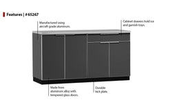 NewAge Outdoor Kitchen - 2 PC Outdoor Kitchen Cabinet Set in Aluminum
