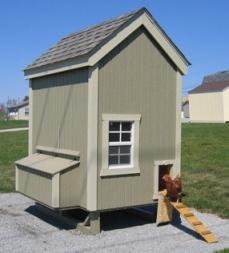 Little Cottage Colonial Style Coop Panelized Kit w/floor