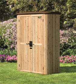 Upright Wood and Plastic Hybrid Storage Shed Kit