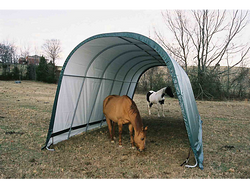 ShelterLogic 12x20x10 Round Style Run-In Shelter, Green Cover