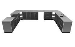 NewAge Outdoor Kitchen - 11 PC Outdoor Kitchen Set in Aluminum