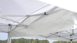 King Canopy 10' Rain Gutter- White PE with Ball Bungees