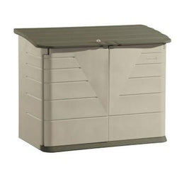 Rubbermaid FG374701OLVSS Large Horizontal Sandstone 60" x 32" x 47" Storage Shed