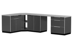 NewAge Outdoor Kitchen - 4 PC Outdoor Kitchen Set in Aluminum