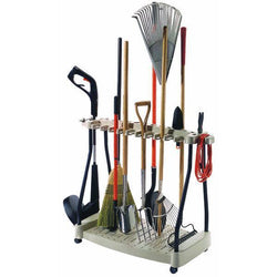 Tool Rack with Wheels Accessory for Garage or Storage Shed