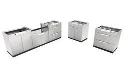 NewAge Outdoor Kitchen - 9 PC Outdoor Kitchen Set in Stainless Steel