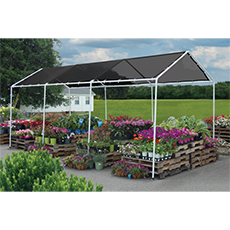 Shelterlogic 8x20 ft. Shade Canopy, 8-Leg Frame, Black Polyethylene Mesh Cover