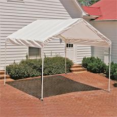 Shelterlogic 10'×10' Canopy, 1-3/8" 4-Leg Frame, White Cover