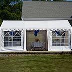 Shelterlogic 10'x20' Party Tent, 8-Leg Galvanized Steel Frame with Enclosure Kit with Windows