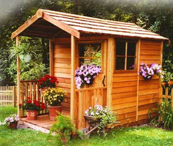 Gable Porch Cedar Wood Clubhouse