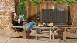 Suncast 195 Gallon Backyard Oasis Storage And Entertaining Station