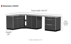 NewAge Outdoor Kitchen - 4 PC Outdoor Kitchen Set in Aluminum