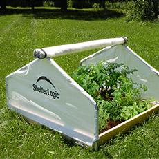 Shelterlogic 4x4x2'Peak Raised Bed Greenhouse with Roll-Up Cover