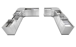 NewAge Outdoor Kitchen - 17 PC Outdoor Kitchen Set in Stainless Steel