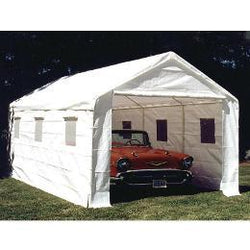 King Canopy A-Frame Universal Canopy - 10' x 20' x 9'9" - 8 Legs -  Fitted Cover w/ Drawstring - Sidewall Kit w/ Windows - White