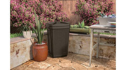 Suncast 30 Gallon Wicker Design Trash Hideaway