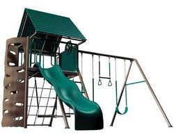 Lifetime A-Frame Playset/Clubhouse & Swingset (Earth Tones)