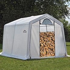 Shelterlogic 10 x 10 x 8 Seasoning Shed; 5.5oz Clear PE Cover