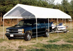 King Canopy A-Frame Universal Canopy - 10' x 27' x 9'9" - 10 Legs--Fitted Cover w/ Drawstring - White