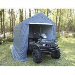 King Canopy 7' x 12'  A-Frame Enclosed Storage Garage / Shed - 6 Legs - 1245 gsm Cover - Enclosed