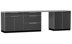 NewAge Outdoor Kitchen - 5 PC Outdoor Kitchen Cabinet Set in Aluminum