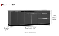 NewAge Outdoor Kitchen - 3 PC Outdoor Kitchen Cabinet Set in Aluminum
