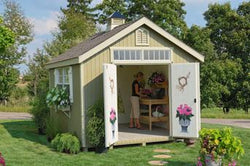 Little Cottage Williamsburg Colonial Garden Shed Panelzed (wood) no floor