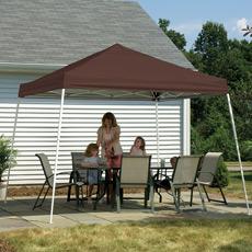 Shelterlogic 10x10 Slant Leg Pop-up Canopy, Terracotta Cover, Black Bag