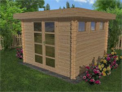 Moderna 10 x 10 Wood Storage Shed Kit