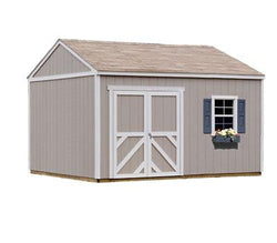 Handy Home Products Columbia 12'W x 12'D Premier Wood Storage Shed Kit