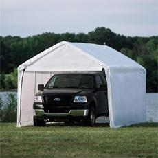 Shelterlogic 10'×20' Canopy, 1-3/8" 8-Leg Frame, White Cover, Enclosure Kit