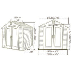 Lifetime 8 x 5 Premium Plastic Utility and Garden Shed