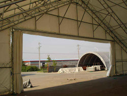 Rhino Peaked Truss Building 65'Wx49'Lx26'H (White)