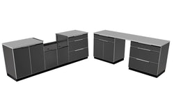 NewAge Outdoor Kitchen - 5 PC Outdoor Kitchen Full Cabinet Set in Aluminum