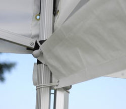 King Canopy 10' Rain Gutter- White PE with Ball Bungees