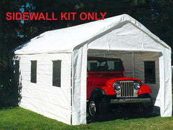 King Canopy 10 x 20 Side Wall Kit : 2 Zippered Ends 2 Side Walls w/Windows, 50 Ball Bungees
