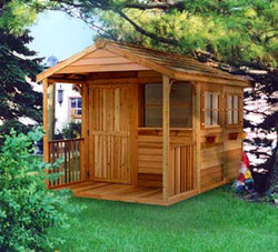 Gable Porch Cedar Wood Clubhouse