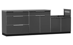 NewAge Outdoor Kitchen - 3 PC Outdoor Kitchen Set in Aluminum