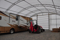 Rhino Domed Round Truss Building 40'Wx60'Lx18'H (White)