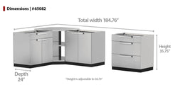 NewAge Outdoor Kitchen - 4 PC Outdoor Kitchen Set in Stainless Steel