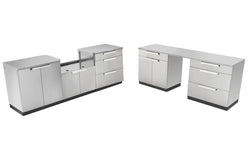 NewAge Outdoor Kitchen - 9 PC Outdoor Kitchen Set in Stainless Steel