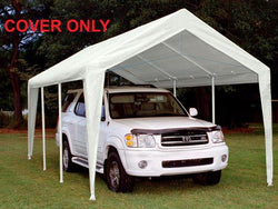 King Canopy 10x20  Fitted Cover w/ White Leg Skirts & Valance Straps