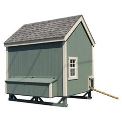 Little Cottage Colonial Chicken Coop with Wheels Panelized Kit w/floor - 4L x 6W ft.