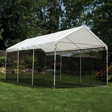 Shelterlogic 10×20 Black Canopy Screen Kit, Fits 1-3/8" & 2" Frame - Frame and Canopy Sold Separately